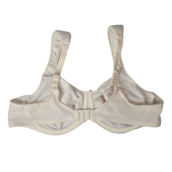 Just My Size Full Coverage Bra Light Beige 44B Adj Unpad Underwire Dots 1963LBB - Picture 5 of 10